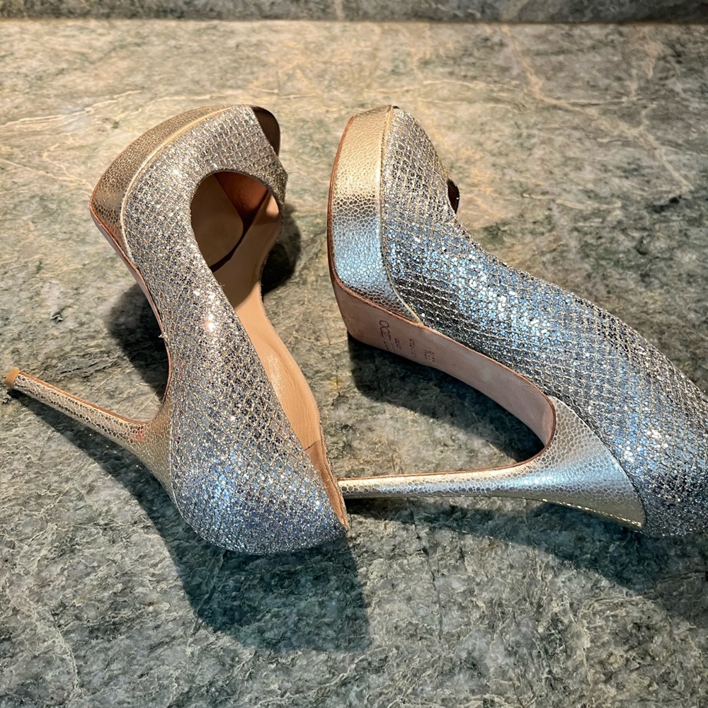 Jimmy Choo glitter fabric heels EU size 38.5 - Picture 6 of 8